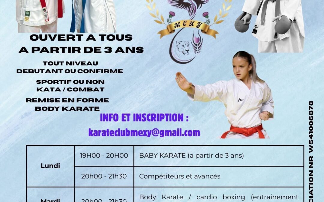 Nouveau club de Karaté à Mexy.