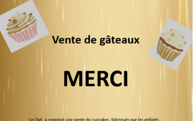Vente de gâteau – Merci