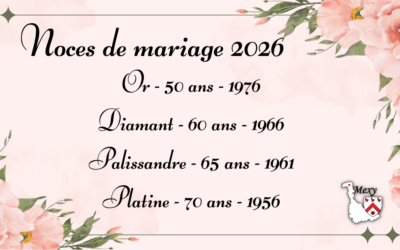 Noces de mariage – Inscription.