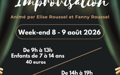 [8 & 9 août 2026] Stage de théâtre – Improvisation.