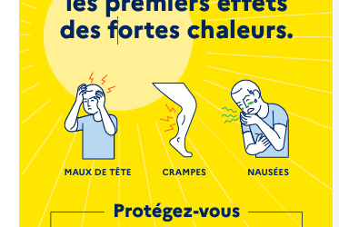Canicule, fortes chaleurs : Adoptez les bons réflexes.
