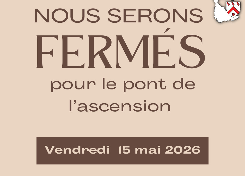 [Vendredi 15 mai 2026] Fermeture des services communaux.