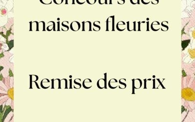 Remise des prix – Concours des maisons fleuries. 🌸🌼🌷