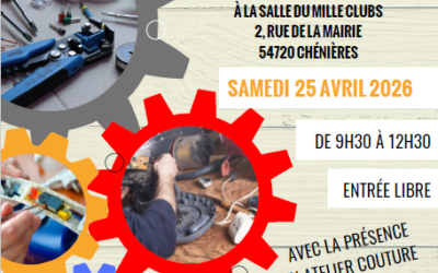 [ Samedi 25 avril 2026] Repair Café – Chénières.