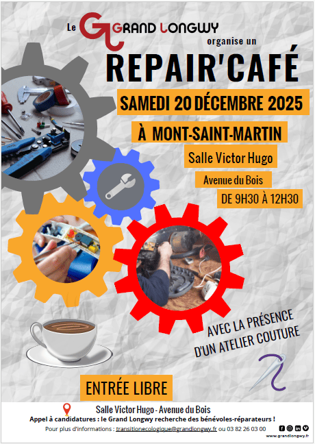 [Samedi 20 décembre 2025] Repair Café – Mont-Saint-Martin
